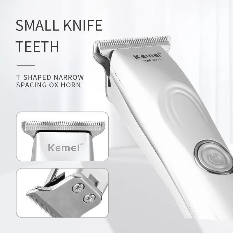 Kemei KM-6011 Professional Men Hair Clipper | USB Rechargeable Cordless Beard & Hair Trimmer