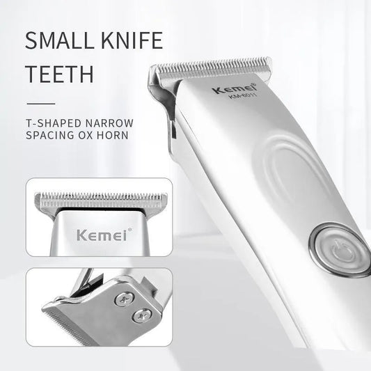 Kemei KM-6011 Professional Men Hair Clipper | USB Rechargeable Cordless Beard & Hair Trimmer