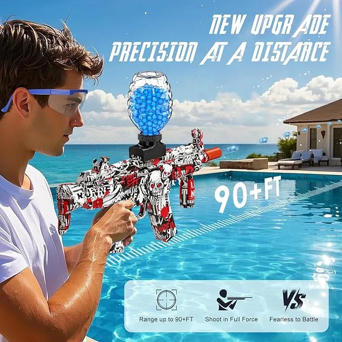 Automatic Rechargeable AK-47 Water Gel Blaster Toy Gun for Boys & Girls | USB Charging | High-Speed Electric Gel Ball Shooter