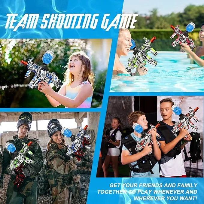 Automatic Rechargeable AK-47 Water Gel Blaster Toy Gun for Boys & Girls | USB Charging | High-Speed Electric Gel Ball Shooter