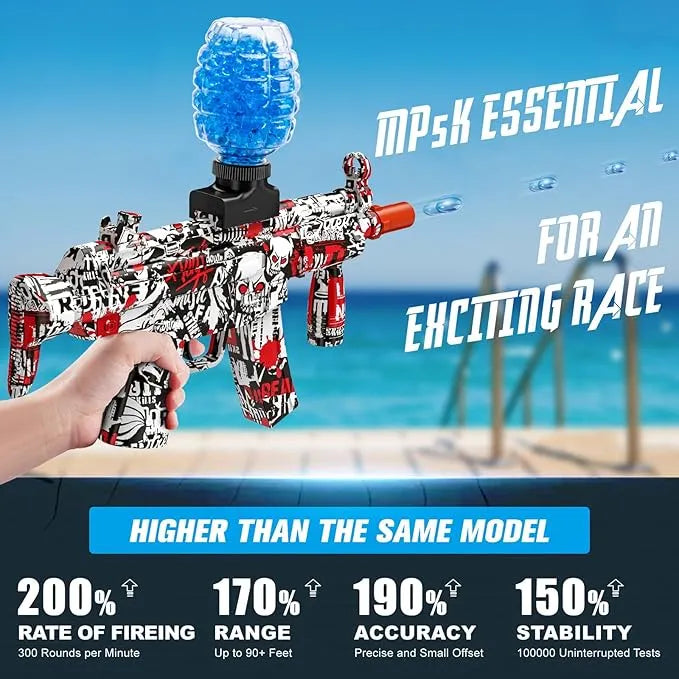 Automatic Rechargeable AK-47 Water Gel Blaster Toy Gun for Boys & Girls | USB Charging | High-Speed Electric Gel Ball Shooter